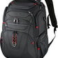 KROSER TSA Friendly Travel Laptop Backpack 17.3 inch XL Computer Backpack Water-Repellent College Daypack Business Backpack with RFID Pockets & USB Port for Men/Women-Black - Roamly