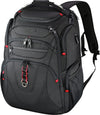 KROSER TSA Friendly Travel Laptop Backpack 17.3 inch XL Computer Backpack Water-Repellent College Daypack Business Backpack with RFID Pockets & USB Port for Men/Women-Black - Roamly