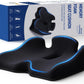 Benazcap Standard Memory Seat Cushion for Office Chair Pressure Relief Sciatica & Tailbone Pain Relief Firm Coccyx Pad for Long Sitting, Office Chair, Gaming Chair and Car Seat-Black, Standard Size