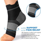 Plantar Fasciitis Sock (6 Pairs) for Men and Women, Compression Foot Sleeves with Arch and Ankle Support (Black, Nude, Navy, Medium)