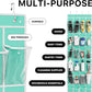 Simple Houseware 24 Pockets - Crystal Clear Over The Door Hanging Shoe Organizer, Turquoise (64'' x 19'')