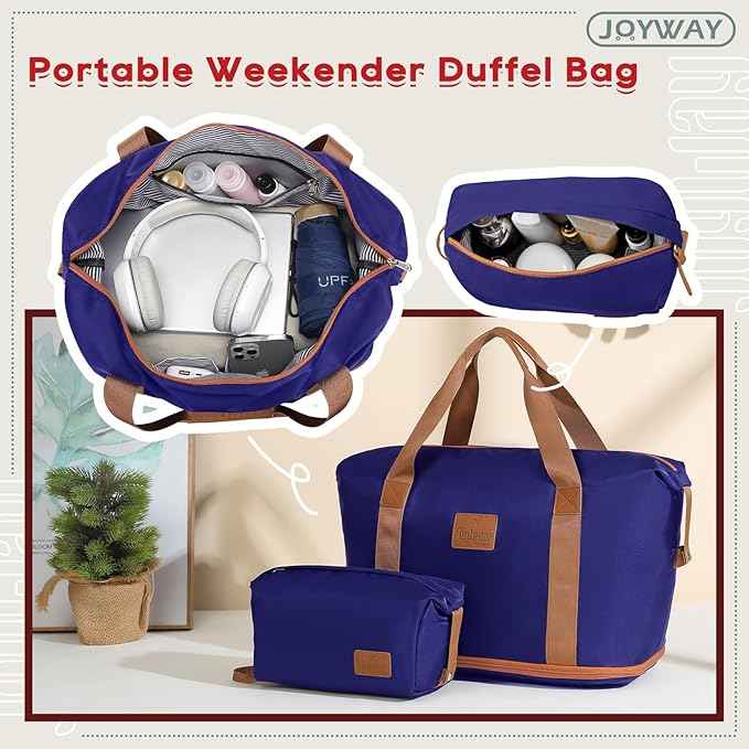 Joyway Expandable 24 Inch Luggage with Spinner Wheels, Lightweight Hard Shell Medium Checked Suitcase, 3 Piece Luggage Sets with TSA Lock, Navy