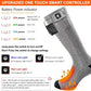 SNOW DEER Upgraded Rechargeable Electric Heated Socks,7.4V 2200mAh Battery Powered Cold Weather Heat Socks for Men Women,Outdoor Riding Camping Hiking Motorcycle Skiing Warm Winter Socks