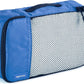 Amazon Basics Packing Cubes for Travel, Packing Organizers Set, 4-Piece-Set (Slim, Small, Medium, Large) With Double Zipper Pulls and Mesh Top Panel, 100% Durable Polyester, Blue - Roamly