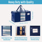 VENO 8 Pack Moving Bags, Comforter and Blanket Storage Bags for Closet, Moving Boxes, Boxes with Lids Alternative, College Dorm Packing Supplies, Foldable Heavy-Duty Tote with Window (Blue, 8 Pack)
