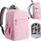 llano Compact Camera Backpack for DSLR/SLR/Mirrorless,Photography Bag with Laptop Slot (for 14" MacBook) & Tripod Holder, Ideal for Travel & Outdoor (for Canon, Nikon, Sony), Small, Pink,10L Capacity