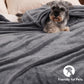 PHF Ultra Soft Fleece Throw Blanket, No Shed No Pilling Luxury Plush Cozy 300GSM Lightweight Blanket for Bed, Couch, Chair, Sofa Suitable for All Season, 50" x 60", Grey