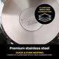Guy Fieri's Flavortown 10.3" Stainless Steel Frying Pan - Tri-Ply Base with Stainless Stay Cool Handles, Oven Safe up to 500°F, Induction Cooktop Compatible, Versatile Cookware for Every Kitchen