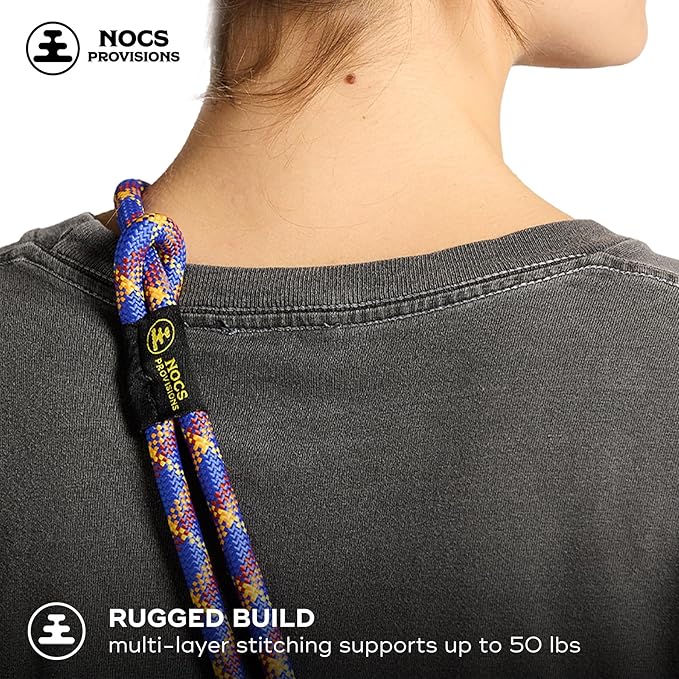 Nocs Provisions NocLoc Approach Neck Strap for Binocular/Camera Carry Accessory for Active Hiking & Sightseeing - Lakeview Blue