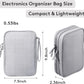 DDgro Cable Organizer Bag, Large Charger Cord Travel Case for Electronics & Tech Accessories (Large, Light Grey)