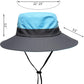 Womens Summer Sun Hat Beach Hat Wide Brim Outdoor UV Protection Hat Foldable Cool Mesh Ponytail Bucket Hat