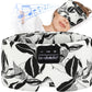 LC-dolida Sleep Mask with Bluetooth Headphones, Extra Large Silk Eye Mask for Sleeping Side Day Sleepers, Sleep Headphones Bluetooth 5.4 for Women Men with Thin Speaker, Blackout, Comfort, Microphone