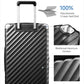 LUGGEX Trunk Luggage,KVT Expandable PC Hard Shell Medium Checked 24 Inch Suitcase with Shock - Absorbing Wheels & TSA Lock(EX-Pro,Charcoal Metallic,24 inch,72L - 80L)