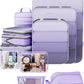 Veken 11 Set Compression Packing Cubes for Travel Essentials,Compressible Expandable Large Luggage Suitcase Organizer Bags for Clothing,Durable Space Saver Storage Bags(Light Purple)