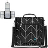 PAVILIA Extra Large Toiletry Bag Travel Bag for Women Men, Hanging Cosmetic Organizer, Water Resistant Makeup Bag for Accessories Toiletries, Travel Essentials Kit (Black Chevron)