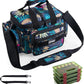 Goture Fishing Tackle Bag with 4 Tackle Boxes, Soft Side 600D Water-Resistant Cross Body Sling Fishing Bag, Small Saltwater Gear Storage Tactical Bags, Gifts for Men/Women (15.75"x9.45"x8.27")