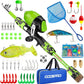 ODDSPRO Kids Fishing Pole Pink, Portable Telescopic Fishing Rod and Reel Combo Kit - with Spincast Fishing Reel Tackle Box for Girls, Youth