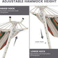 LazyDaze Hammocks Double Hammock with Stand - 2 Person Heavy Duty Outdoor Hammock for Adults, Includes Durable Steel Stand, Portable Carrying Bag and Pillow, Rainbow Stripes