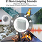 Portable White Noise Machine for Sleeping, Travel & Hotel - 52-Hour Lasting Mini Noise Machine with 21 Quality Non-looping Sounds, Headphone Jack, Memory, Timer for Adults (Green)