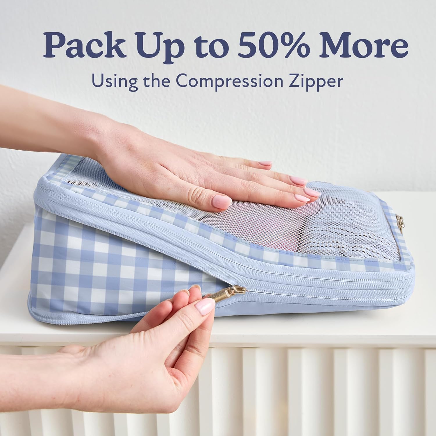 Vandel Space-Saving Compression Packing Cubes for Women, Men, Compressible Carry On Suit Case Organizer Luggage Packing Cubes for Travel Organizer Bags for Luggage and Backpacks, Suitcase Cube - Roamly