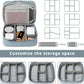 mygreen Electronics Travel Organizer, Watreproof Electronic Accessories Case Portable Double Layer Cable Storage Bag for Cord, Charger, Flash Drive, Phone, Ipad Mini, SD Card, Gifts for Him Grey