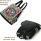 Jursccu Embroidered Women Backpack Purse, Fashion Canvas Travel Anti-theft Rucksack Shoulder Bag (Flower Embroidery)