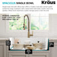 KRAUS Forteza 33-inch Granite Drop In/Undermount Single Bowl White Kitchen Sink, KGD-54WHITE