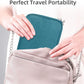 Electronics Organizer,Travel Cable Organizer Bag,Water Resistant Double Layers Pouch for Cable,Cord,iPhone,iPad Mini,Gift for Men Electronic Accessories Storage Case with 5 Cable Ties,Green