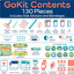KeepGoing Travel First Aid Kit for Kids – 130 Pc. for Car, Home, Purse, Diaper Bag & Backpack with Latex-Free Bandages - Mini First Aid Kit Travel Size TSA-Approved