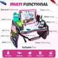 Kids Travel Tray with Dry Erase Board, Travel Tray for Kids Car Seat, Carseat Table Trays for Toddler, Kid Activity Desk for Air Travel, No-Drop Tablet Holder & Borders (Pink Frame)