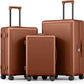 Joyway Luggage Sets 3 Piece with Spinner Wheels, Carry On Luggage 20In with ABS+PC Hardshell, Lightweight Suitcase Set with TSA Lock and Pressure-resistant Frame, 20/24/28 Inch, Brown