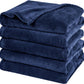 PHF Oversized King Fleece Blanket 120"x120", No Shed No Pilling Big Soft Blanket, Extra Large 10'x 10' Lightweight for Bed, Sofa Travel and Camping, Suitable for All Season, Navy Blue