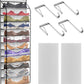 12 Pocket Over the Door Shoe Organizer,Reusable Breathable Large Mesh Bag Men's & Women's Sneaker Organizer,Shoe Organizer for Kids,Hanging Shoe Storage Hanging Bag (White)