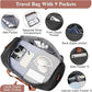 Travel Duffel Bag for Women, Carry-on Overnight Weekender Bags with Wet Pocket, For Spirit Airlines 18x14x8 Personal Item Bag,Small,Black & Brown