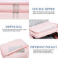 mygreen Travel Electronics Organizer, Waterproof Cable Organizer Bag for Electronic Accessories Triple Layer Large Shockproof Cable Storage Bag for Cord, Hard Disk, Power Bank, Tablet Aqua Sky