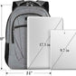 BIKROD 45L Extra Large Travel Laptop Backpack for Men and Women, Carry on Back Pack Fit 18.4 IN Laptop, Grey, Gift