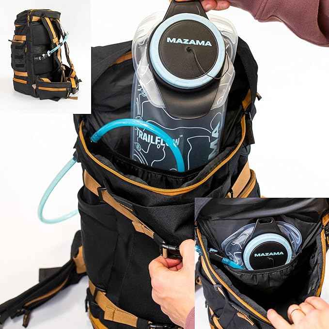 Mazama DAE Pack – All-in-One, Airline Approved Carry-On Backpack. Multi-Use Daypack with Pockets for Hydration Reservoir and Laptop, for School, Work, Travel, Hiking & Commuting. Includes Rain Cover.