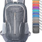 ZOMAKE 25L Ultra Lightweight Packable Backpack, Foldable Hiking Backpacks Water Resistant Small Folding Daypack for Travel(Black)