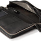 Leatherology RFID Black Onyx Travel Zip Organizer Wallet, Passport Holder, RFID Available, Full Grain Leather