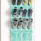 Simple Houseware 24 Pockets - Crystal Clear Over The Door Hanging Shoe Organizer, Turquoise (64'' x 19'')
