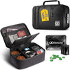 HELMET HEAD Smell Proof Bag and Stash Box, XL Smell Proof Box with Combo Lock for Your Mylar Bags and Smell Proof Containers. Includes 2 Smell Proof Bags and Metal Tray (Black)