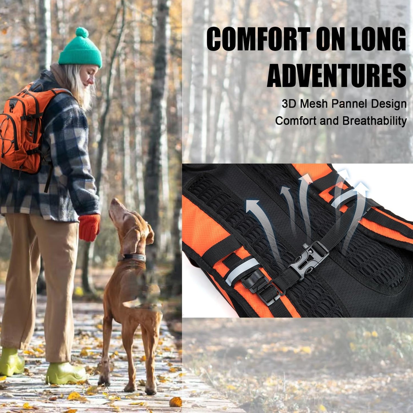 Hydration Backpack Pack with 2L Water Bladder 18L Hiking Backpack Women Men Lightweight Hydropack Insulated Daypack for Biking, Running, Festival - Roamly