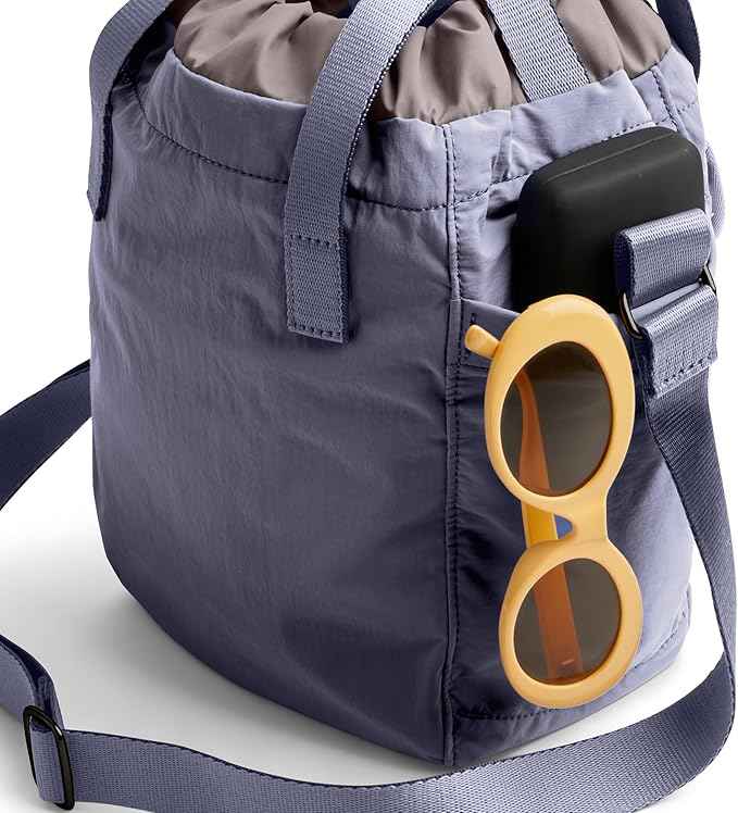 Bellroy Cinch Bucket Bag (compact 9 liter lightweight crossbody bag with external organization, internal zip pocket, adjustable shoulder strap, and adapts to be carried three ways) - LilacHaze