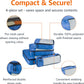 Amazon Basics Packing Cubes for Travel, Packing Organizers Set, 4-Piece-Set (Slim, Small, Medium, Large) With Double Zipper Pulls and Mesh Top Panel, 100% Durable Polyester, Blue - Roamly