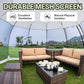 Alvantor Pop Up Screen House Gazebo with Mosquito Netting, Instant UV Resistant Sun Shelter for Patio & Backyard, Portable Canopy Tent for 2-10 Person