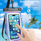 Waterproof Phone Pouch Floating, IPX68 Waterproof Phone Case with Lanyard for iPhone 16 15 14 13 12 Pro Max Samsung S25 S24 S23 S22, Up to 7 Inch, Beach Vacation Essentials, Dazzling Purple