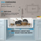33 White Farm Sink - Fulorni 33"x21" Farmhouse Kitchen Sink Curved Apron Front Ceramic Porcelain Fireclay Single Bowl Farmer Style Basin