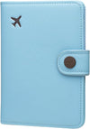 ZOPPEN Passport Holder Women, Passport Cover Travel Wallet Rfid Blocking Passport Wallet Cover Case Travel Essentials Document Organizer, Paradise Blue