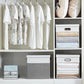 Fabric Storage Cubes with Clear Windows and Lids, 13'' Foldable Storage Bins with 3 Handles, Decorative Storage Boxes for Home, Bedroom, Closet, Office (Gray & White)