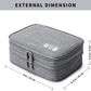 mygreen Electronics Organizer, Electronic Accessories Double Layer Travel Cable Organizer Cord Storage Bag for Cables, Power Bank, USB Flash Drive and More Gray